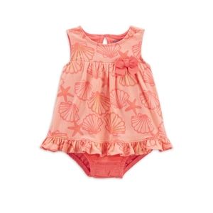 COPY - 3 for $15 NWT Carter Baby girl starfish one piece romper